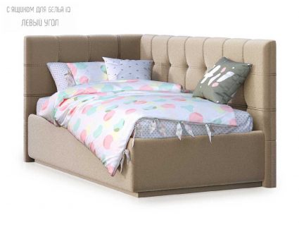 Кровать Nuvola Sabina угловая Velutto 22 (с подъемным механизмом) 200х190