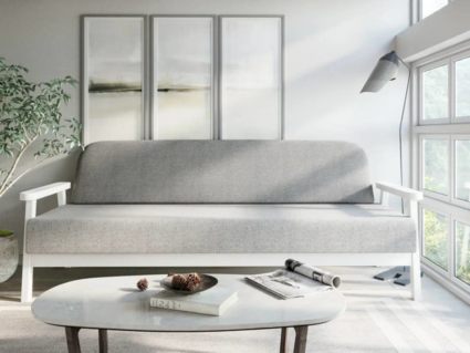 Диван Арско Флори трехместный светло-серый Длина 198 см