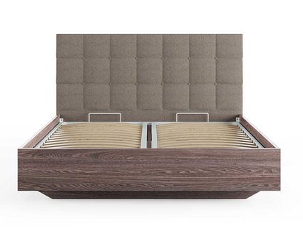 Кровать Сонум Luiza Ясень Анкор + Рогожка Песочная (с подъемным механизмом) 180х190