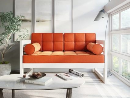 Диван Арско Сега Мини двухместный оранжевый Длина 136 см