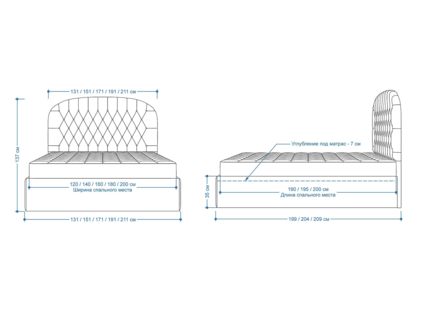 Кровать Lonax Венеция велюр Dolly-2 160х200