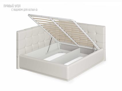 Кровать Nuvola Sabina угловая Velutto 22 (с подъемным механизмом) 200х190