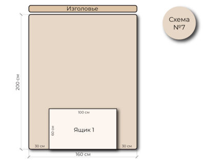 Кровать Mr.Mattress Site Box экокожа Beige 200х190