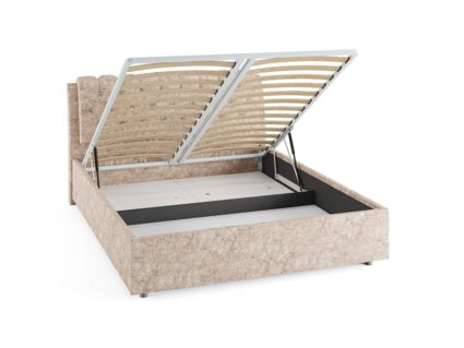 Кровать Сонум Olivia Кашемир Серый (с подъемным механизмом) 140х190