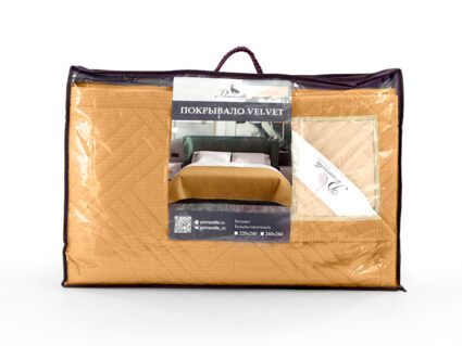 Покрывало Primavelle Velvet бежево-песочное 240х260