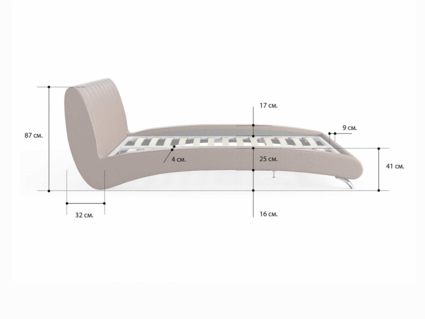 Кровать Сонум Verona Кашемир Светло-серый 160х190