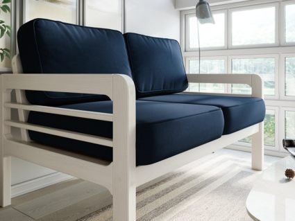 Диван Арско Бергер Мини двухместный синий Длина 136 см
