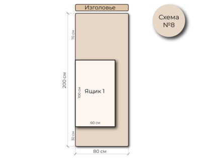 Кровать Mr.Mattress Site Box велюр Toffee 120х190