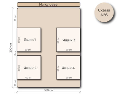 Кровать Mr.Mattress Site Box велюр Toffee 120х190