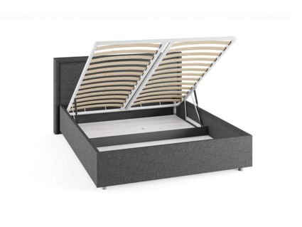 Кровать Сонум Bergamo Рогожка Пепельная (с подъемным механизмом) 80х190