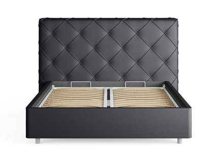 Кровать Сонум Manhattan Экокожа Белая (с подъемным механизмом) 140х190