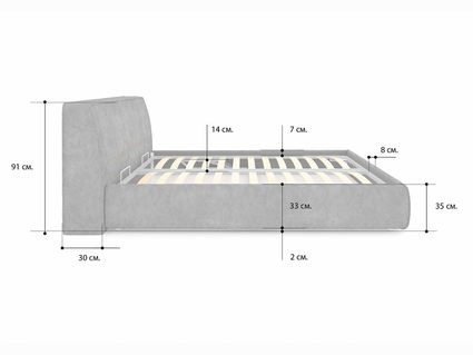 Кровать Сонум Altea Рогожка Мокко 140х190