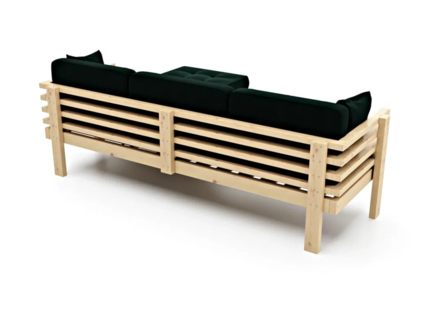 Диван Арско Стоун угловой трехместный зеленый