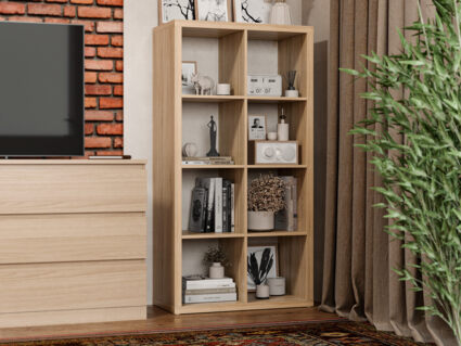 Стеллаж Гуд Лакк Фора 8 беленый дуб 38х76