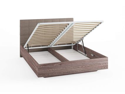 Кровать Сонум Luiza Ясмунд + Рогожка Льняная (с подъемным механизмом) 80х190