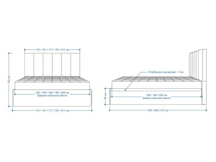 Кровать Lonax Милана велюр Dolly-2 160х190