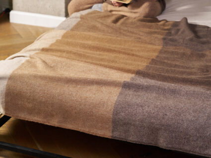 Плед Luxberry WOOLEN бежево-коричневый 150х200