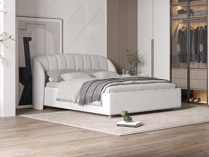 Кровать Сонум Valencia Экокожа Белый (с подъемным механизмом) 90х190