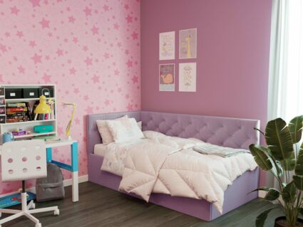 Кровать Димакс Бриони с подъемным механизмом 120x200 Велюр Velutto 51 уцененная 120х200