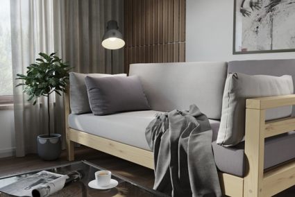 Диван Арско Домино трехместный серый