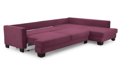 Диван Фиеста Мебель Марсель угловой (большой) велюр Vivaldi 19 фиолетовый Длина 309 см