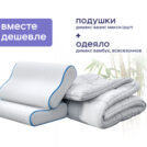 Одеяло Димакс Бамбук всесезонное + 2 подушки Димакс Базис Макси 172х205